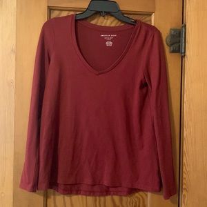 American Eagle Soft and Sexy V-Neck Women’s Long Sleeved Shirt size Small